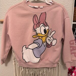 GAP Light Pink Sweater with Cartoon Design